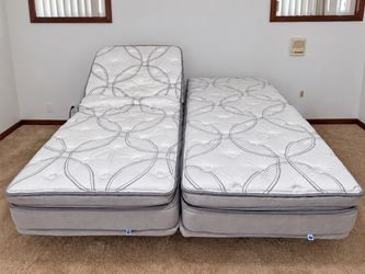 Sleep Number i8 Split King Bed + FlexFit 2 Adjustable Base (With 2 Remotes!)