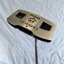 PING 1/2 CRAZ-E L LONG PUTTER CENTER SHAFT 48" IN BROOMSTICK STYLE PUTTER MENS RH GOLF CLUB w/ HEADCOVER