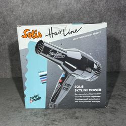 Solis Hair Line Professional Hair Blow Dryer Skyline Power Type 407 Tested Works
