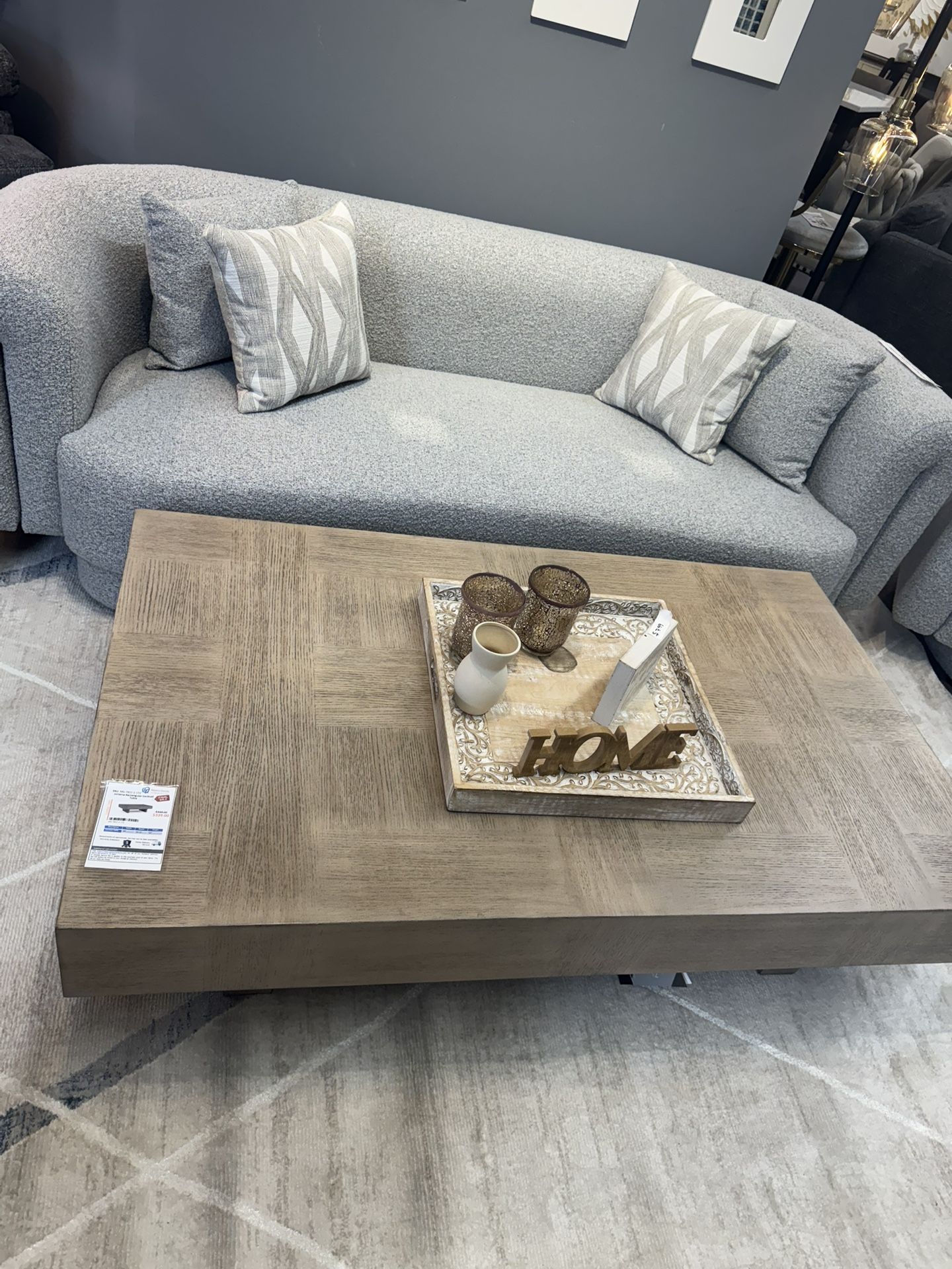 Beautiful Jorlaina Light Grayish Brown Coffee Table
