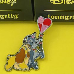 Disney Ladu & Tramp Flying A Kite Enamel Metal Pin Blind Box Series 