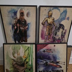 Canvas Print Star Wars: Episode IV - A New Hope movie. Measuring 16x20 in size