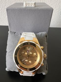 Gold and White Michele Watch