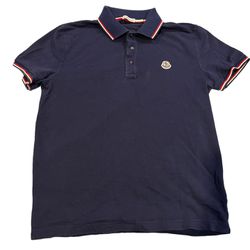 Moncler Polo Shirt Navy Blue