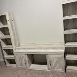 TV Stand With Shelves and Electric Fire Place
