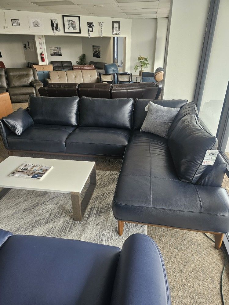 2-pc Leather Sectional Sofa-Jollene 