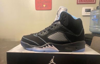 Retro Air Jordan 5 Black University Blue Size 10