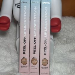 LOT OF 3 Sacheu Peel Off Lip Liner Stay-n (Stain) in nOOHde (Nude) 001