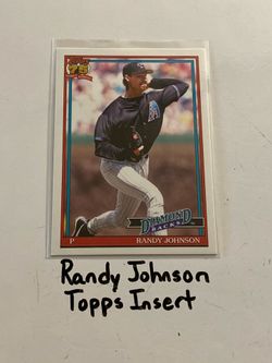 Randy Johnson Arizona Diamondbacks Hall of Fame Pitcher Topps Short Print Insert Card.