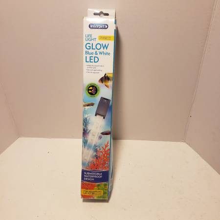 Life Light Glow Fish Tank Aquarium Light, LED Blue and White up to 20 Gallon new selling for only $15

