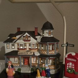 Vintage Lemax Harborview Inn Lighted Village Lamp House Christmas Decor Rare