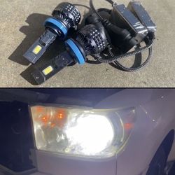 H11 6500K BRIGHT WHITE 32000 LUMENS CSP CHIP LED LIGHTS $45