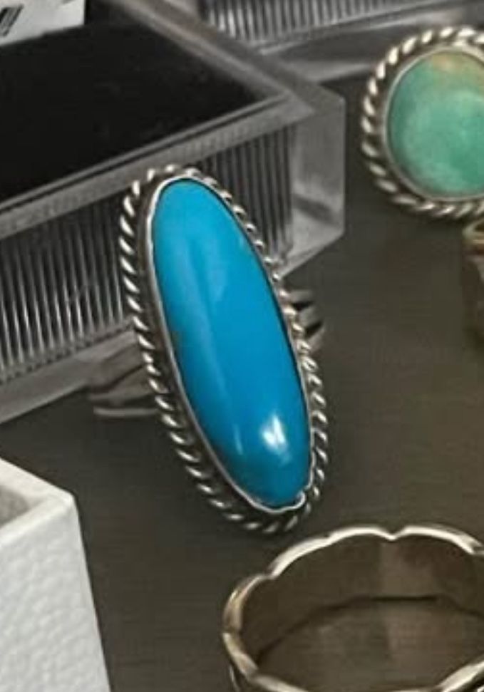 Turquoise Native American Ring Size 7