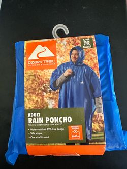 Blue Adult Rain Poncho