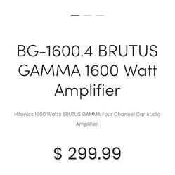 Hifonics BG-1600.4 BRUTUS GAMMA 1600 Watt Amplifier