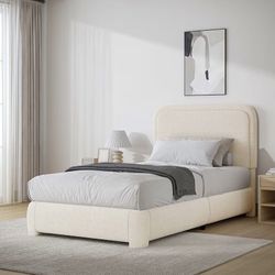 Twin Size Bed Frame With Soft Matress Available 