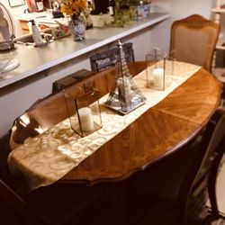 Wood Dining Table Set, Expandible