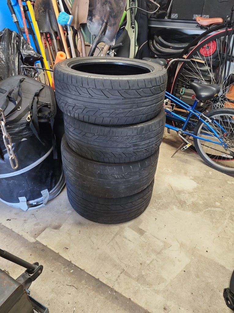 Two (2) Used Nitto NT555 G2 Tires 245/45ZR18