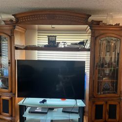 Solid Wood Entertainment Center 
