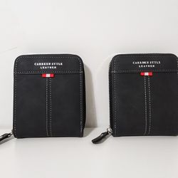 2pcs New Men's Wallet, Fashion Retro Multifunctional Wallet
