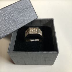 Gold-Plated Diamond-stud Ring (Size 11, 10, 9, or 8)