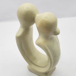 Handmade Kenyan "Kissing Couple" Soapstone Sculpture 
