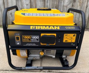 Firman 1500-watt generator; it runs smoothly and everything works well.