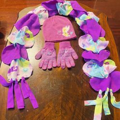 $5 Xmas Gift: Tinkerbell Hat, Scarf  & Glove Set 