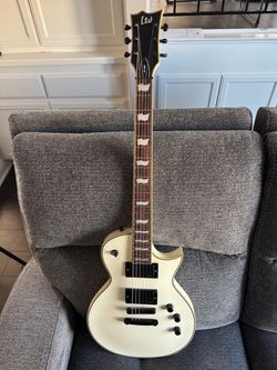 White ESP LTD EC-401 with Fishman Fluence modern pickups