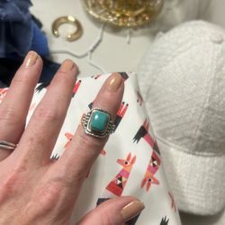 Turquoise Starling, Silver Ring