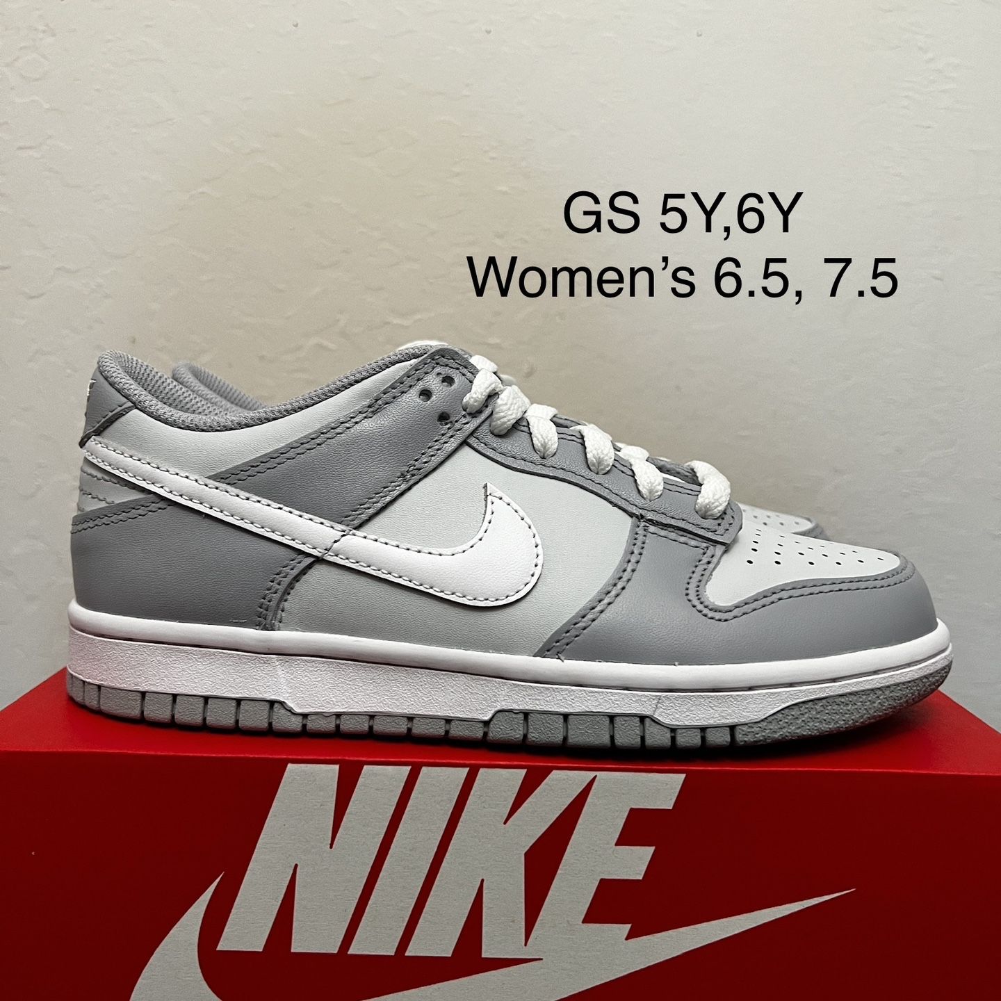 Nike Dunk Low Platinum GS 5Y, 6Y/ W6.5, 7.5 for Sale in