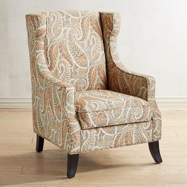Alec Sunset Paisley Wing Chair