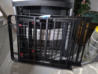 Folding Queen bed base.   2 pieces connected
