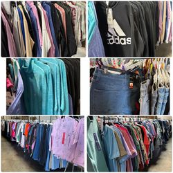 HUGE CLOTHING SALE MEN-WOMEN-CHILDRENS BRAND NAME CLOTHING NEW WITH TAGS STARTING AT JUST $1.99