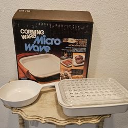 Vintage All  WHITE Corningware Lot