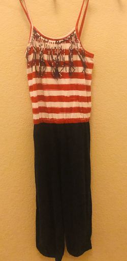 Girls size 5/6 4th of July patriotic pantsuit
