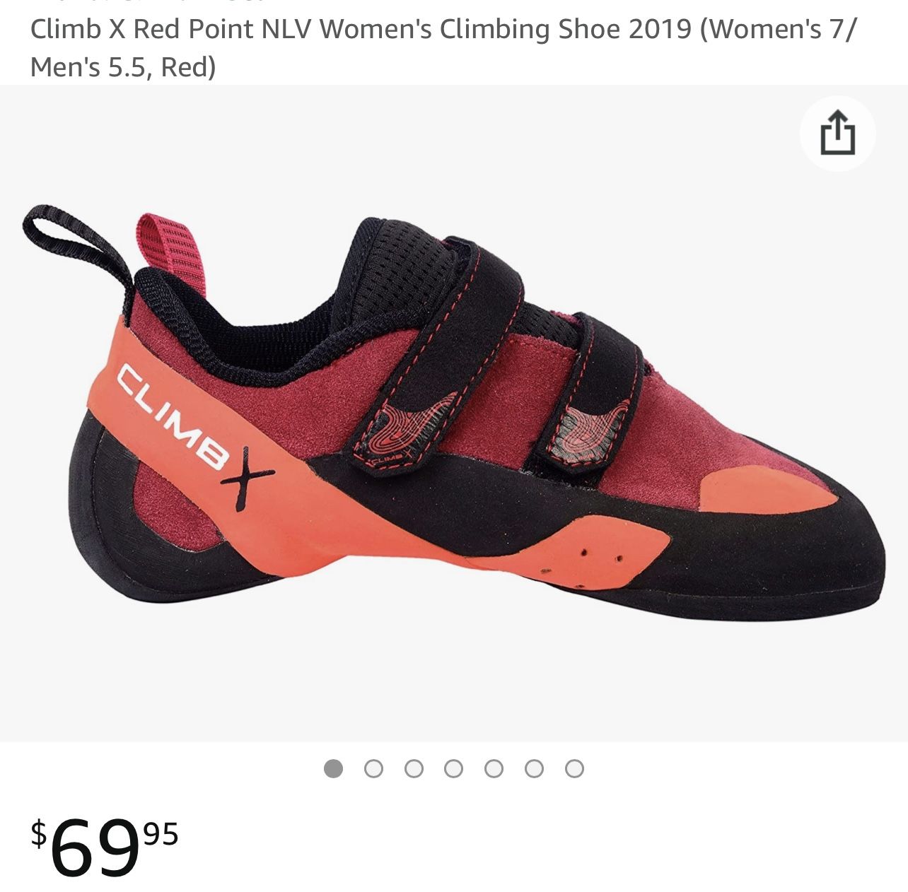 Climb X Mens Size 11 Womens 12.5 NIB Red Point NLV Climbing Shoes