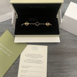 Van Cleef Black and Gold Bracelet 