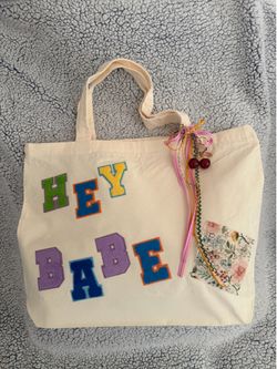 Large Zipper Tote Bag