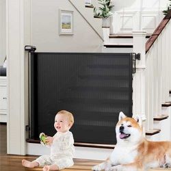 Retractable Baby Gates for Stairs, PRObebi Retractable Dog Gate Indoor Extends