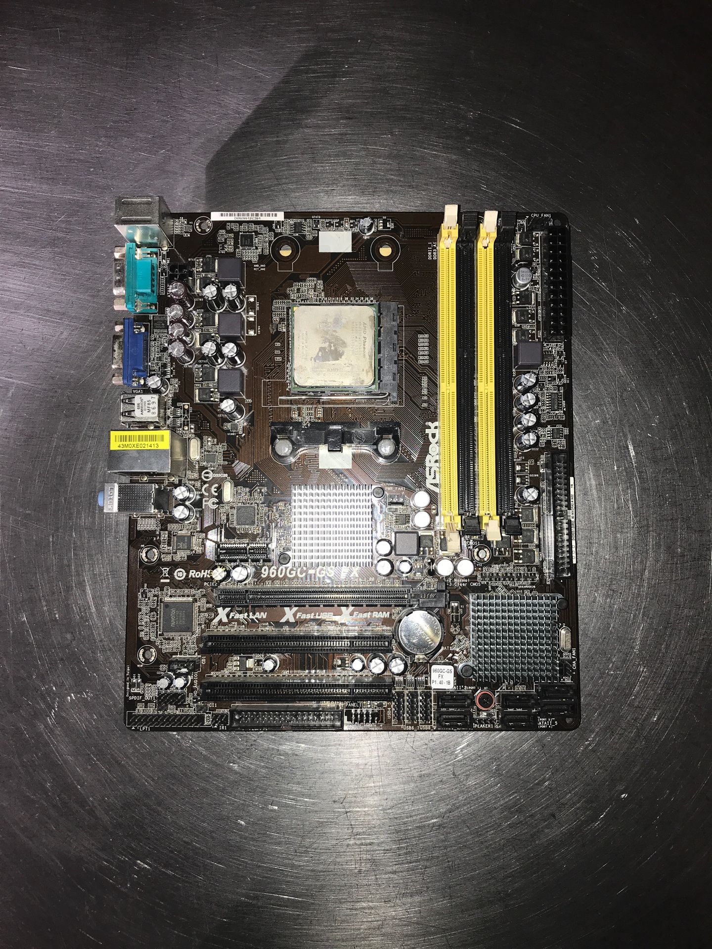 Asrock 960gc-gs fx MOTHERBOARD WITH AMD PHENOM II 2 for Sale in Los ...