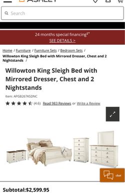 Ashley furniture Willowton series