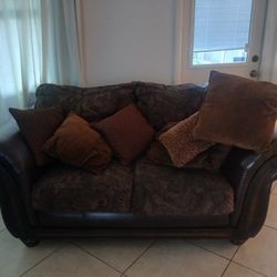 Love Seat, Couch, 2 Ottomans 