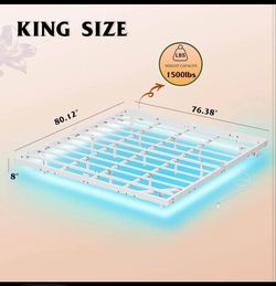 KING SIZE LED FLOATING BED FRAME