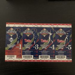 Philadelphia Phillies 2008 Official World Series Ticket Stubs