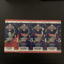 Philadelphia Phillies 2008 Official World Series Ticket Stubs