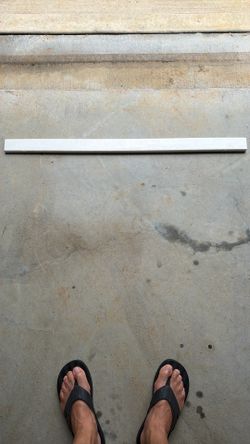 White Double Beveled 2 in. x 36 in. Polished Engineered Marble Threshold Tile Trim