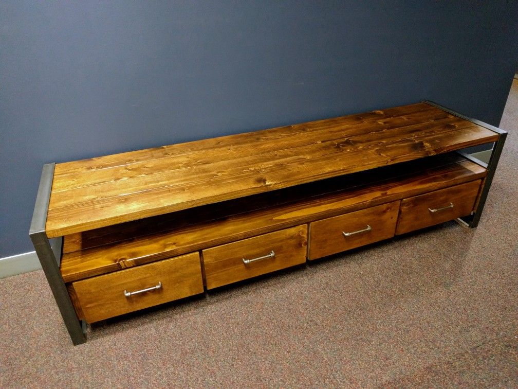 Farmhouse Media Consoles - Custom Built - Metal Frame