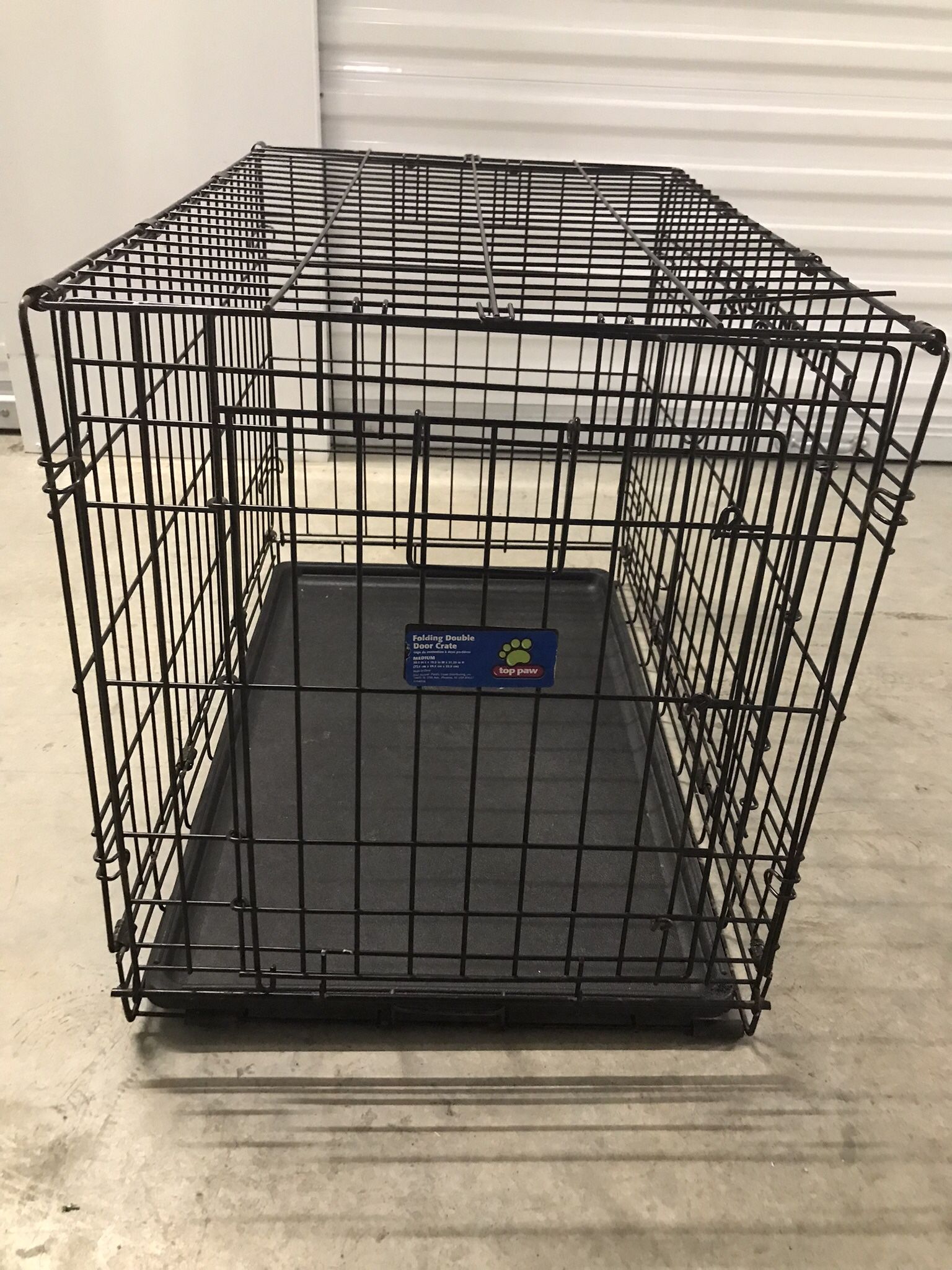 Top paw folding double door clearance crate