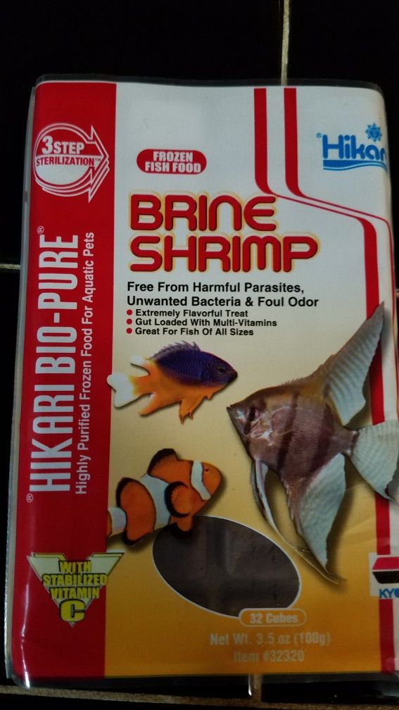 Brine shrimp fish food for new stock weekly fish tank aquarium for Sale in City of Industry, CA